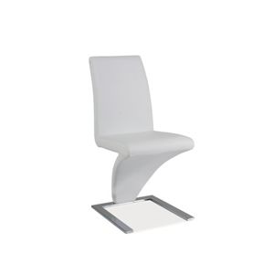Jídelní židle H010 chrom/bílá