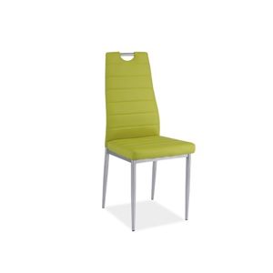 Jídelní židle H260 zelená/chrom