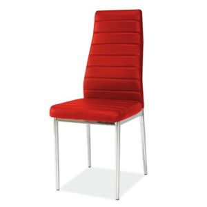 Židle H-261 červená/chrom