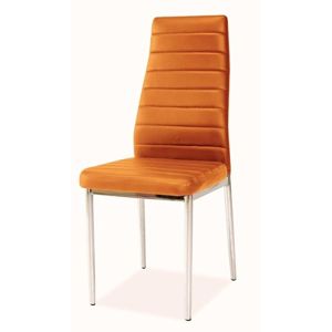 Židle H-261 oranžová/chrom