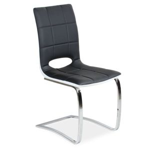 Židle 431 černý sedák/bílá záda
