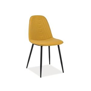 Jídelní čalouněná židle TEO A žlutá