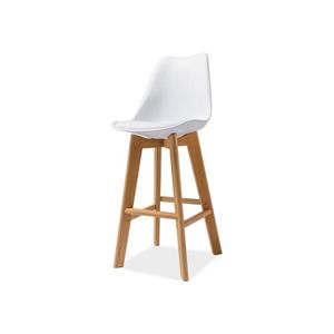 Barová židle Kris H-1 buk/bílá