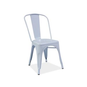 Kovová jídelní židle LOFT bílá
