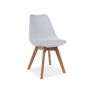 Jídelní židle KRIS dub/bílá