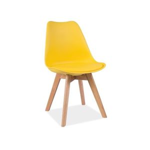 Jídelní židle KRIS dub/žlutá