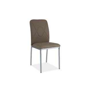 Jídelní židle H-623 tmavě béžová/chrom