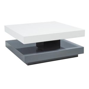 Konferenční stolek FALON bílá/šedá 75(105)x75x34 cm