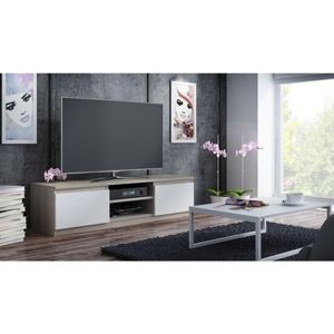 TV stolek LCD 140 cm dub sonoma/bílá