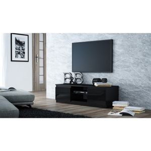 TV stolek LCD glass 120 cm černá lesklá