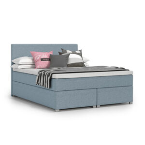Čalouněná postel VIERA 90x200 cm Světle Modrá