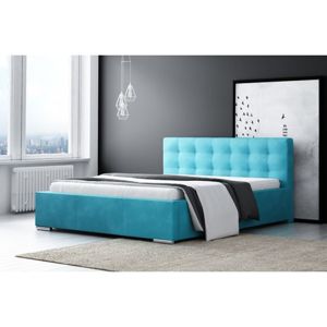 Čalouněná postel DIANA modrá rozměr 180x200 cm