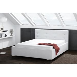 Čalouněná postel DAKOTA bílá rozměr 180x200 cm