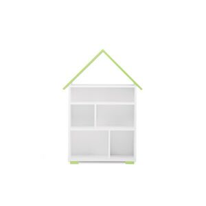 Regál PABIS domeček -bílá/zelená