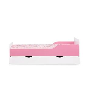 Postel s matrací a šupletem PABIS - bílá/růžová