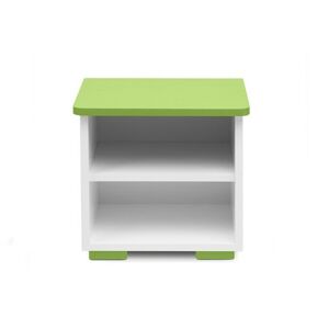 Noční stolek PABIS -bílá/zelená