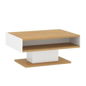 Konferenční stolek ANTHO - bílá/dub