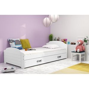 Dětská postel LILI bílá 200x90 cm Modrá