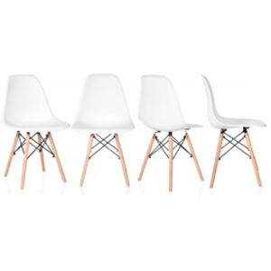 Set skandinavských židlí CF-1 - bílá