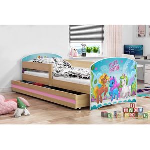 Dětská postel LUKI 1 160x80 cm Borovice Pony