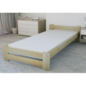 Vyvýšená masivní postel Euro 90x200 cm včetně roštu Ořech
