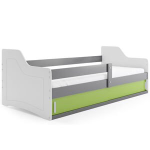 Dětská postel SOFIX s úložným prostorem 80x160 cm - grafit Zelená