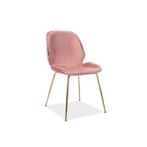 Židle ADRIEN zlatá/růžová