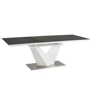 Jídelní stůl rozkládací ALARAS 120(180)x80 - černá /bílá