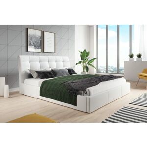 Čalouněná postel ALDO rozměr 160x200 cm Bílá