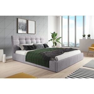 Čalouněná postel ALDO rozměr 90x200 cm Světle šedá