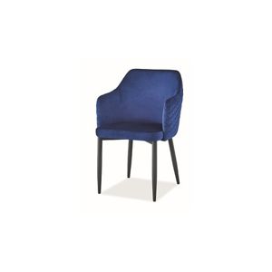 Židle ASTOR černá/modrá