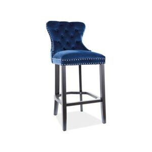 Židle AUGUST II - černá/tmavě modrá