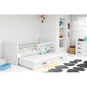 Dětská postel s výsuvnou postelí RICO 200x90 cm Bílá Bílá