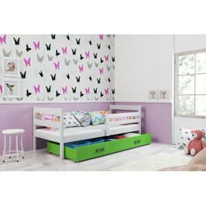 Dětská postel ERYK 200x90 cm Zelená Bílá
