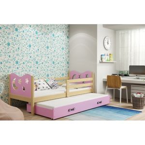 Dětská postel s výsuvnou postelí MIKO 190x80 cm Ružové Borovice