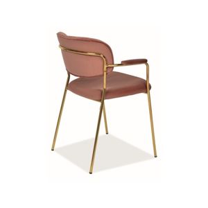 Židle CARLO II zlatá/růžová