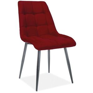 Židle CHIC - černá / červená