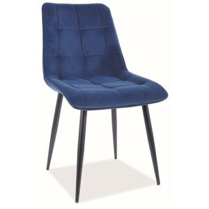 Židle CHIC - černá /tmavě modrá