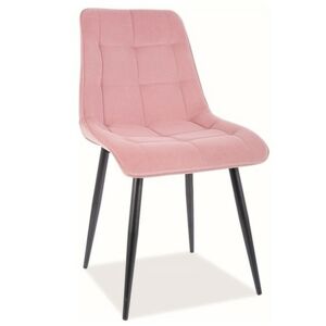 Židle CHIC - černá / starožitná růžová