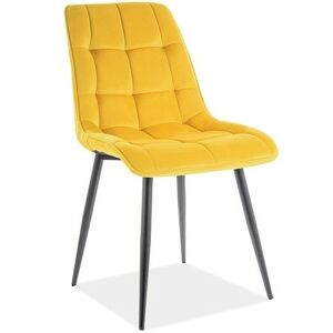 Židle CHIC - černá / žlutá