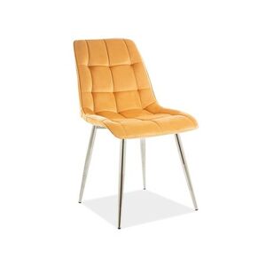 Židle CHIC - chrom/ žlutá