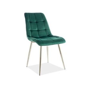 Židle CHIC - chrom/ zelená