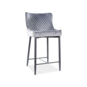 Barová židle COLIN B H-2 - černá/šedá
