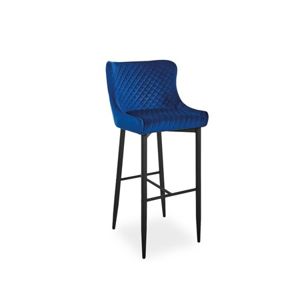 Barová židle COLIN B H-1 černá/modrá