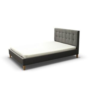 Čalouněná postel DAVID rozměr 80x200 cm Tmavě šedá