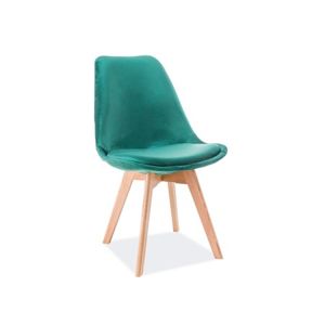 Jídelní židle DIOR dub/zelená