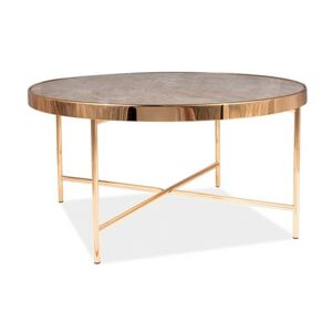 Konferenční stolek FORTUNA B - mramor/zlatá