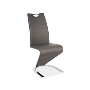 Židle H090 šedá eko-kůže