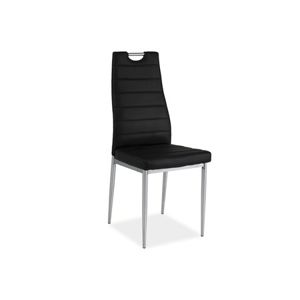 Židle H260 chrom/černá eko-kůže