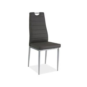 Židle H260 chrom/šedá eko-kůže